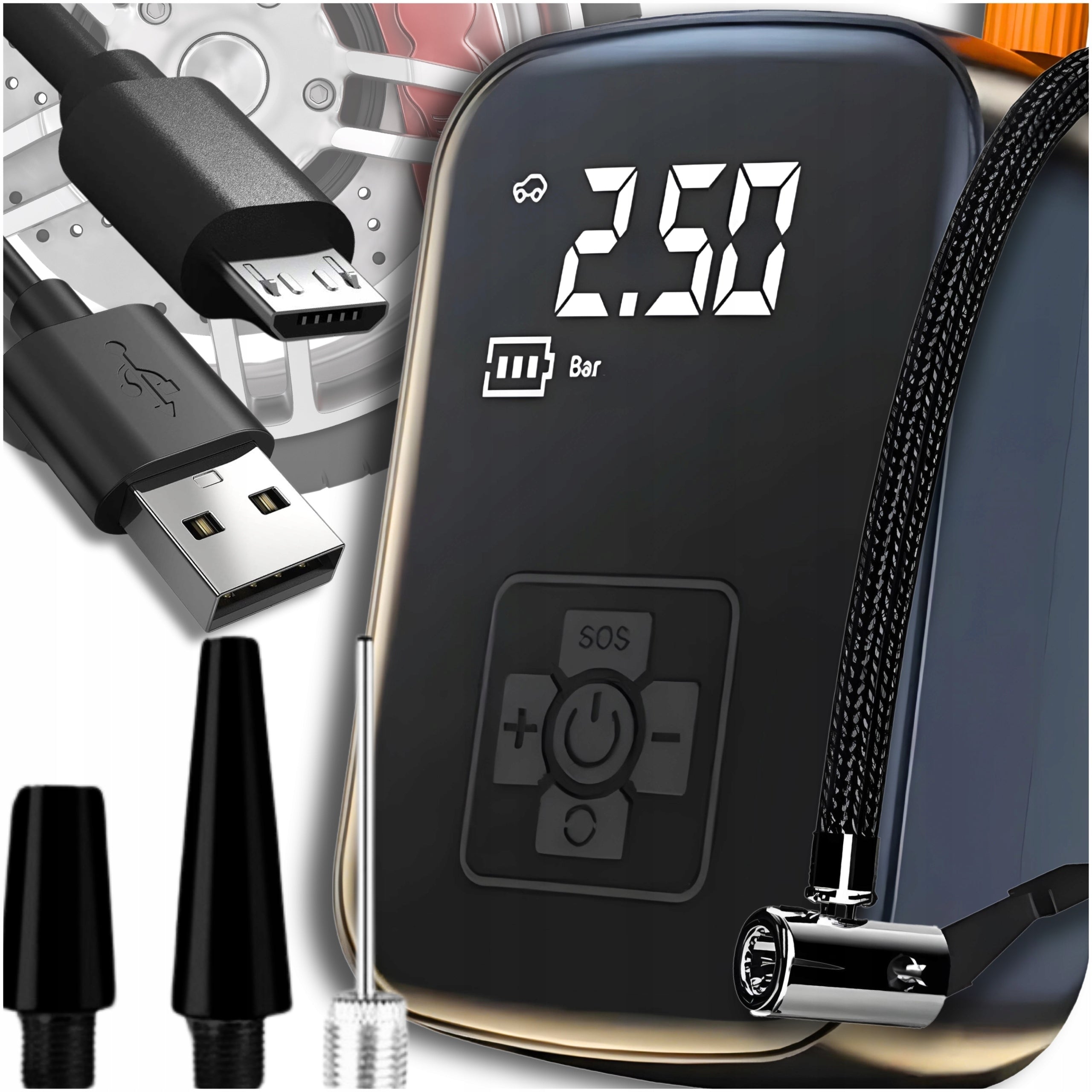 BICYCLE PUMP, CAR ELECTRIC WIRELESS COMPRESSOR PULSMOVE Packaging status original
