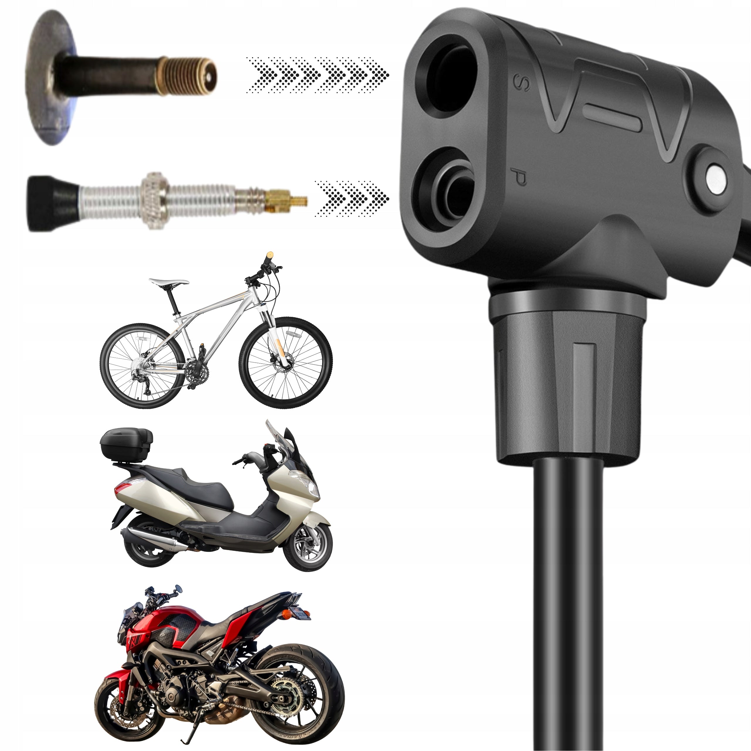 BICYCLE PUMP FLOOR PRESSURE GAUGE160 PSI PRESTA SCHRADER BALL NEEDLE Manufacturer code 5907769380792