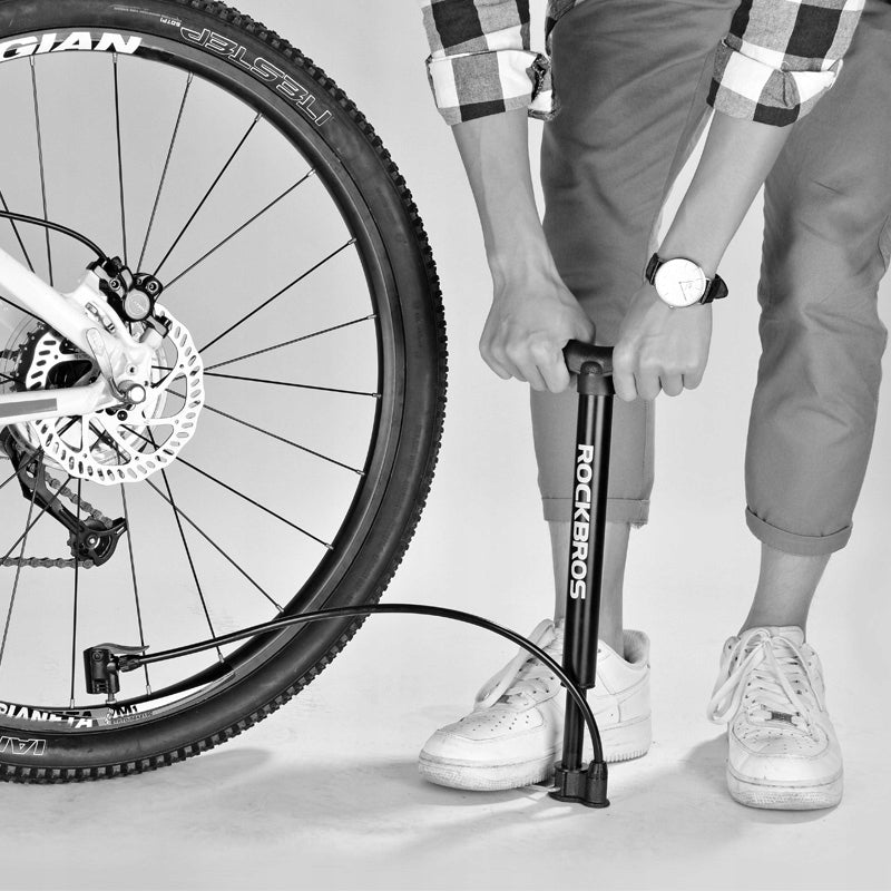 BICYCLE PUMP METAL ORIGINAL STRONG WITH BALL NEEDLE BICYCLE LIGHT Manufacturer code Rockbros-A320
