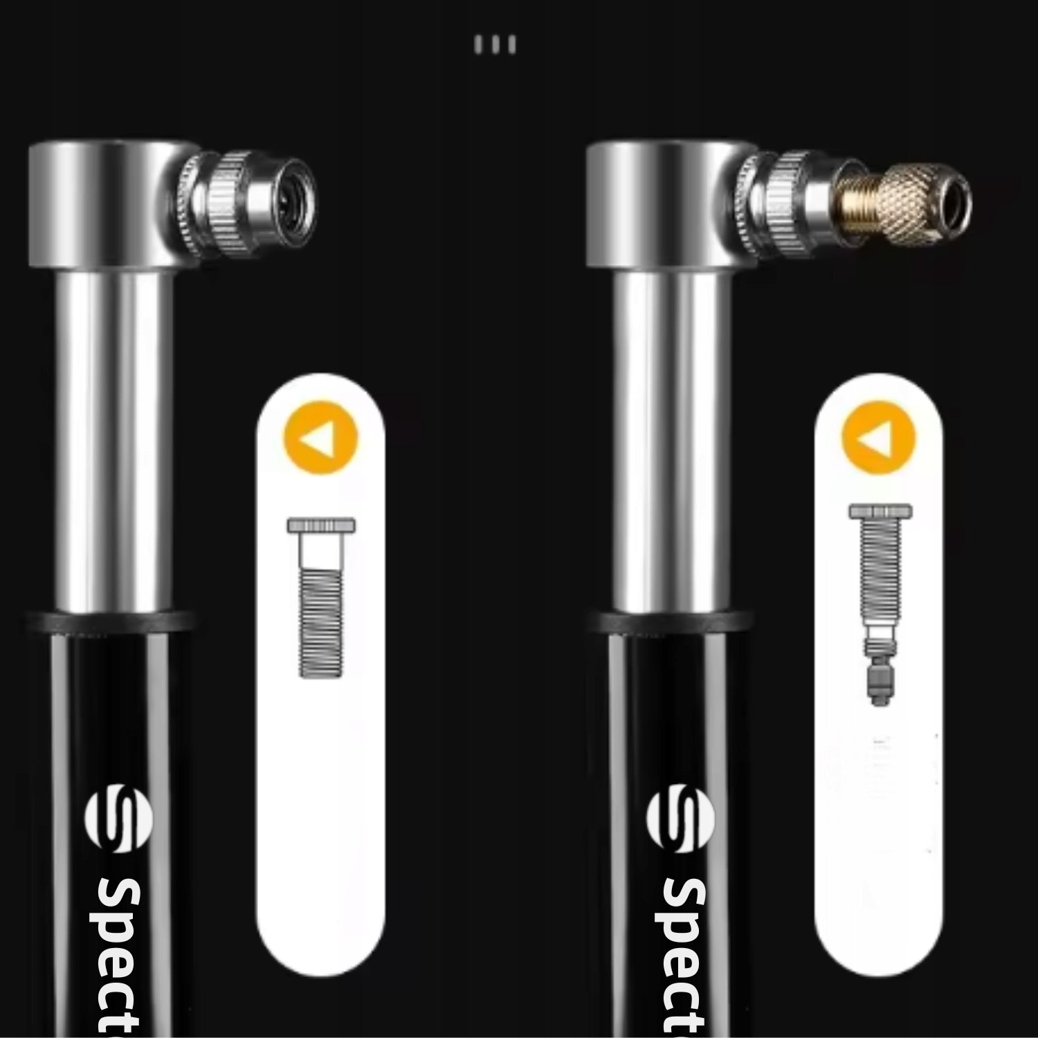 BICYCLE PUMP MINI Handheld Presta Schrader Small Aluminum SPECTER Dominant material aluminum