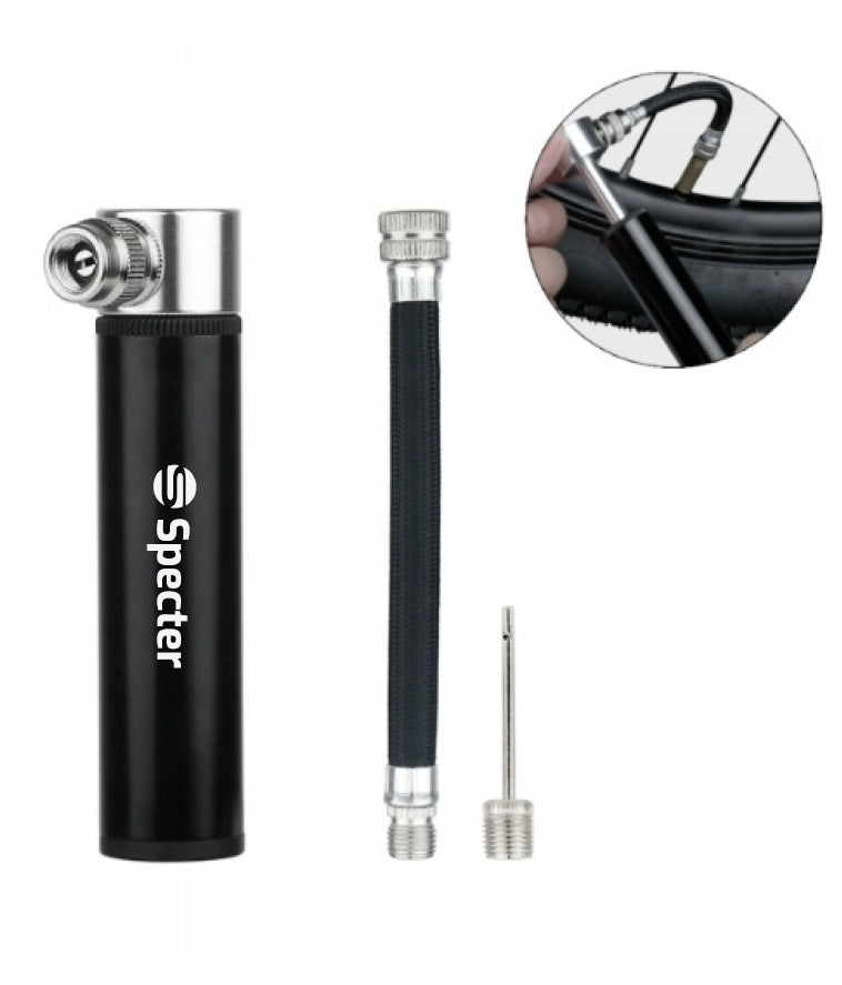 BICYCLE PUMP MINI Handheld Presta Schrader Small Aluminum SPECTER Model Mikro pompka rowerowa