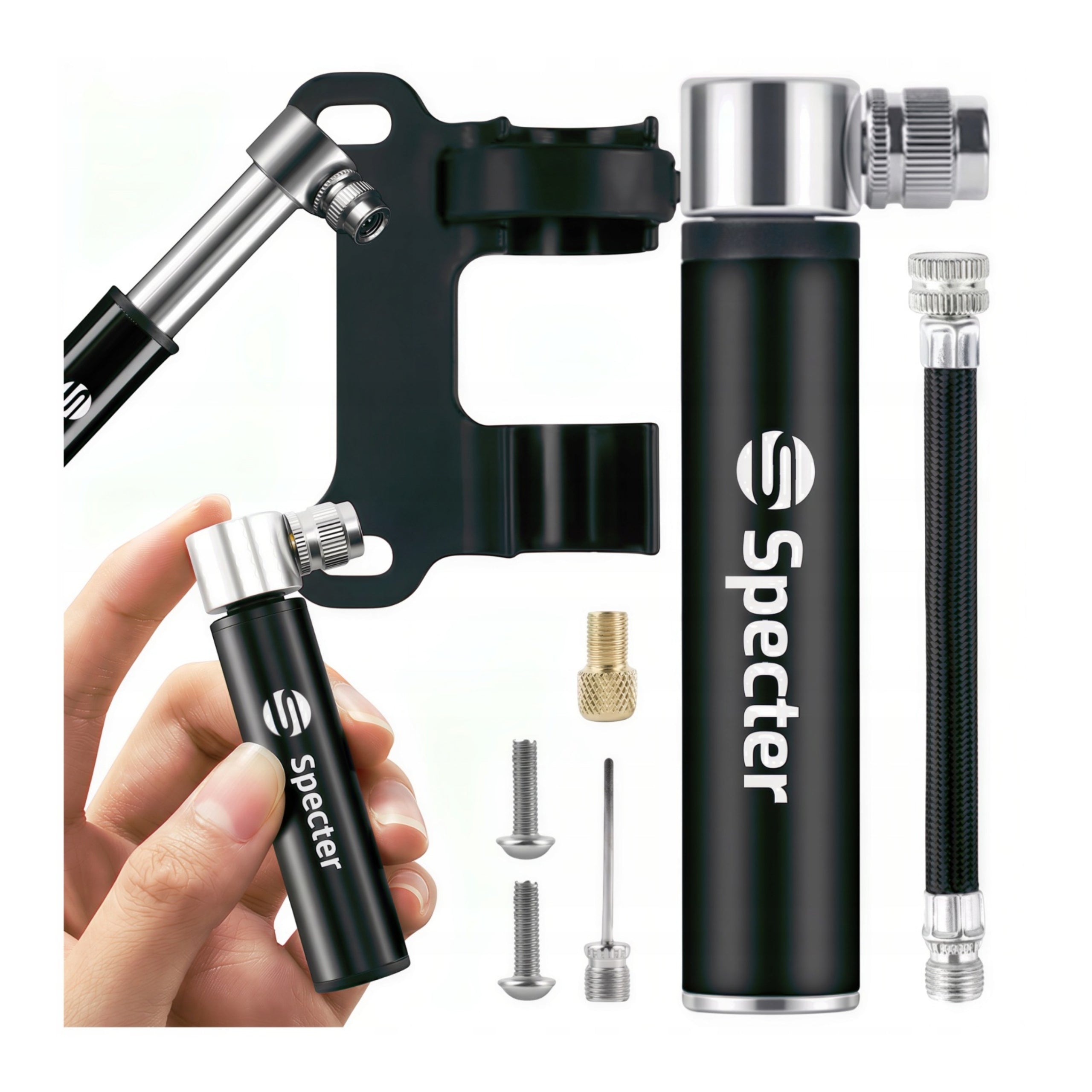 BICYCLE PUMP MINI Handheld Presta Schrader Small Aluminum SPECTER