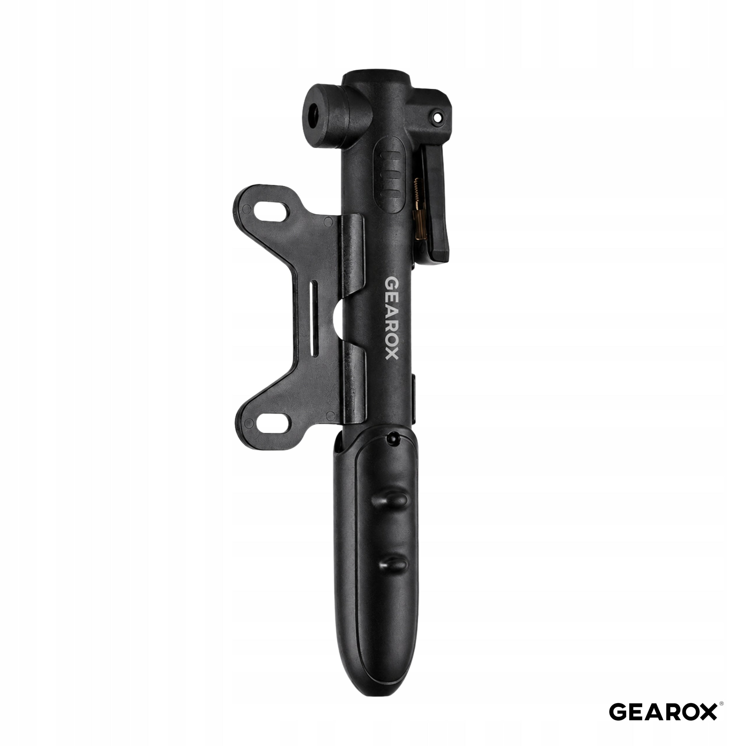 BICYCLE PUMP MINI MANUAL FRAME TELESCOPIC HANDLE ALUMINIUM GEAROX Manufacturer code Gearox POMPKA ROWEROWA NA RAMĘ MINI