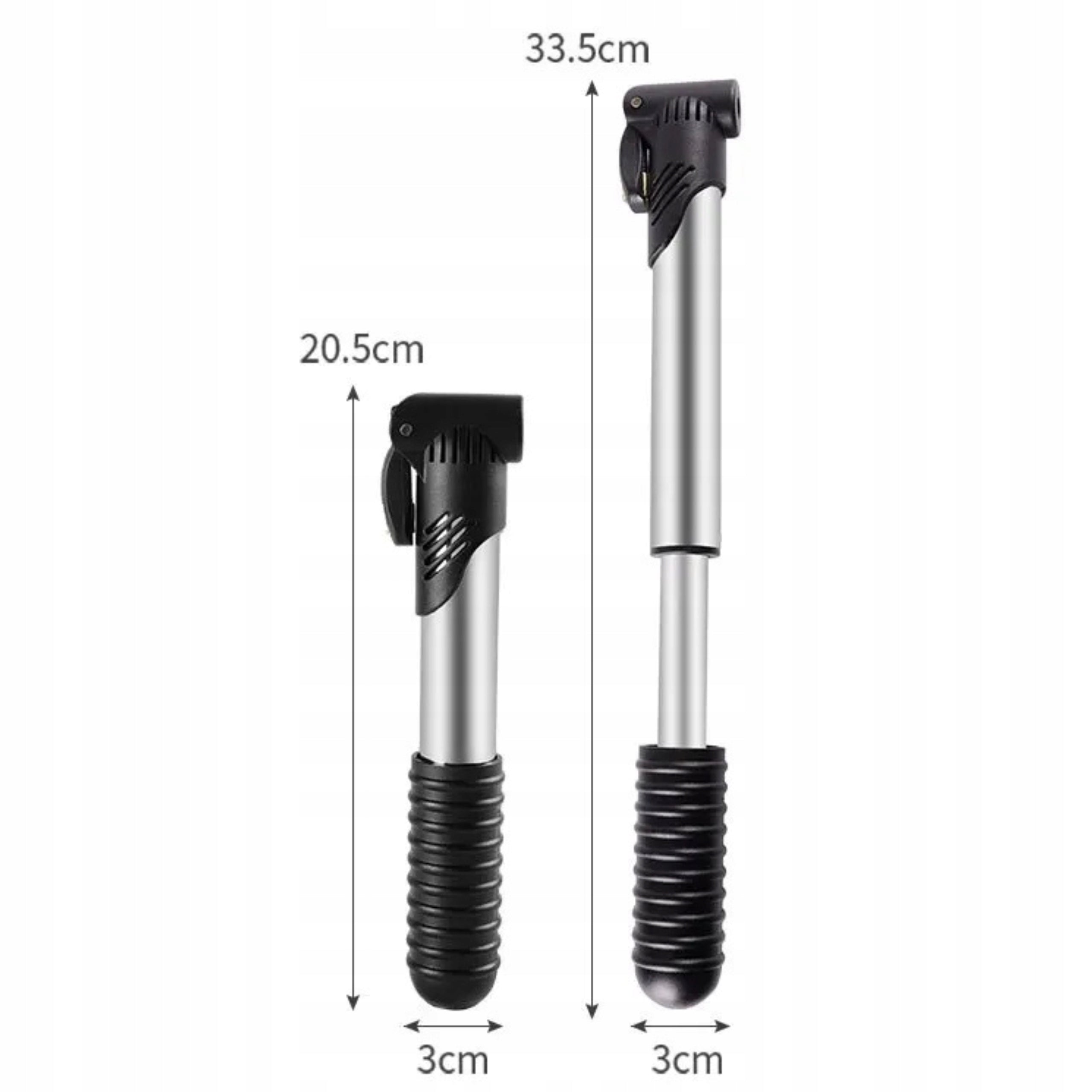 BICYCLE PUMP MINI MANUAL TELESCOPIC FOR BICYCLE HANDY WITH VALVE 20CM Packaging status original