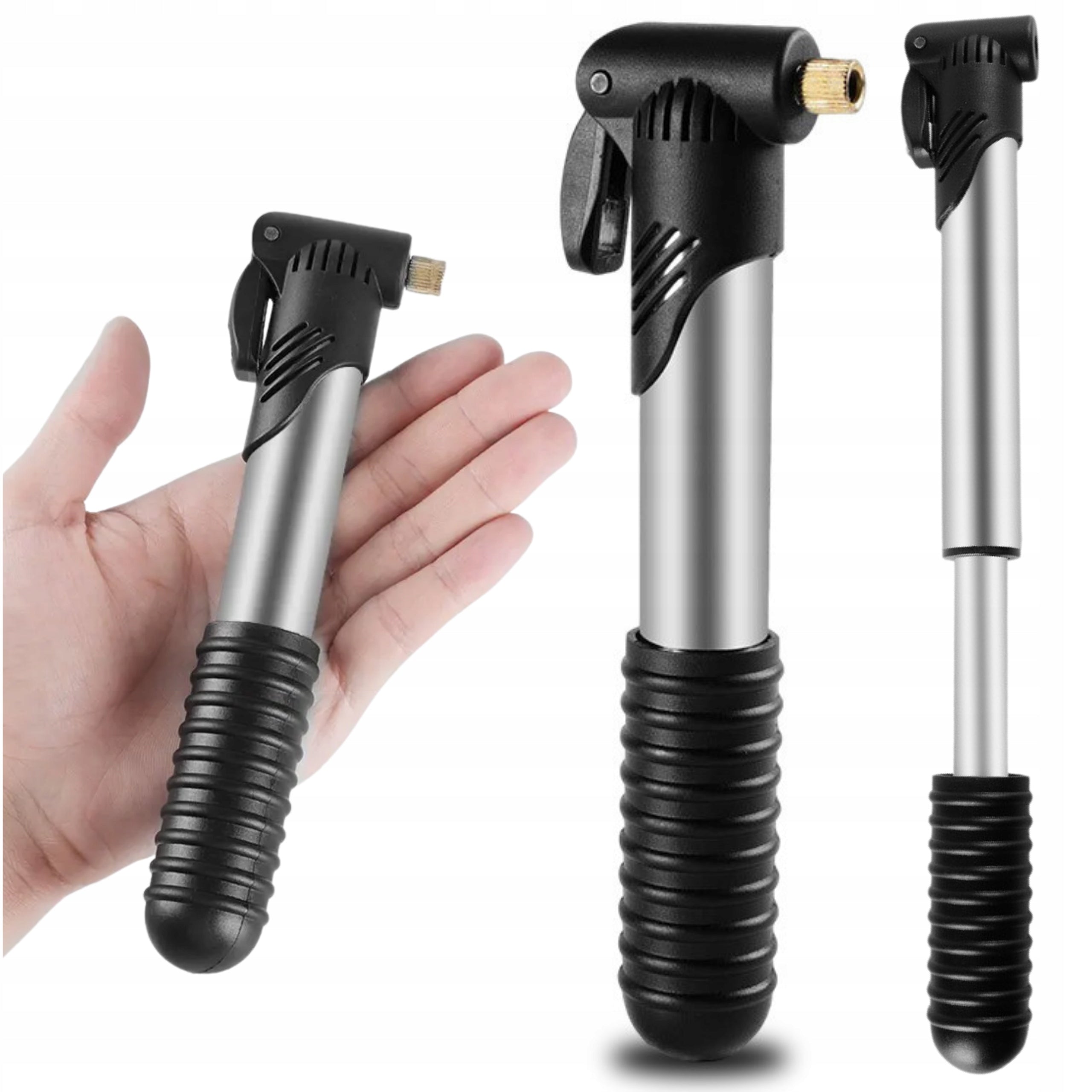 BICYCLE PUMP MINI MANUAL TELESCOPIC FOR BICYCLE HANDY WITH VALVE 20CM