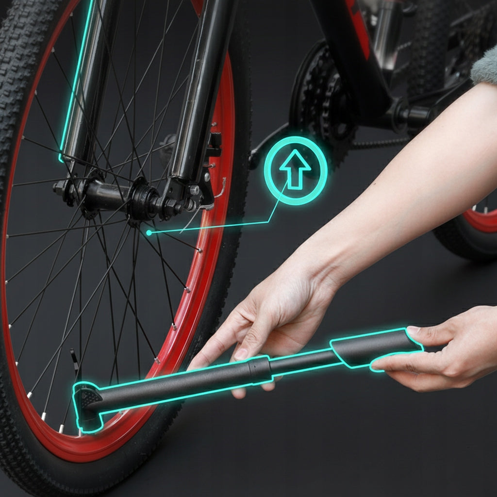 BICYCLE PUMP MINI PORTABLE MANUAL FOR FRAME WITH TELESCOPIC HANDLE OF THE BIKE Brand Be-active