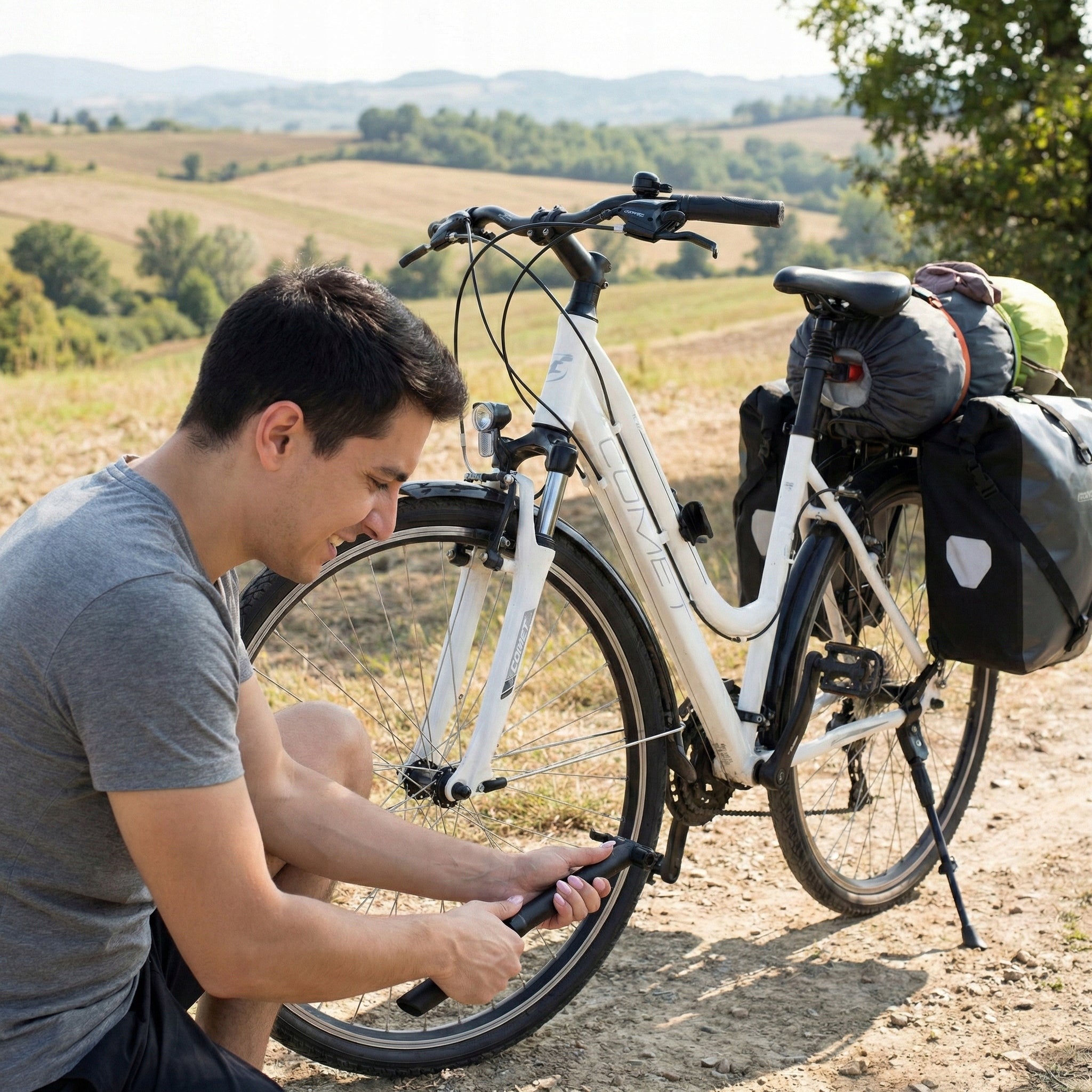 BICYCLE PUMP MINI PORTABLE MANUAL FOR FRAME WITH TELESCOPIC HANDLE OF THE BIKE Packaging status original
