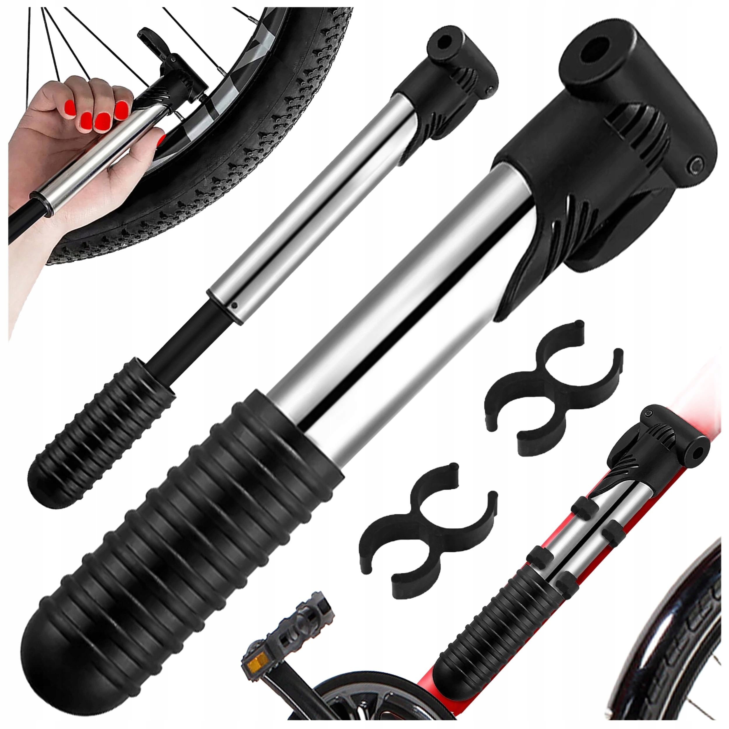 BICYCLE PUMP TELESCOPIC HANDHELD PORTABLE STRONG FOR TRAVEL BIKE FRAME