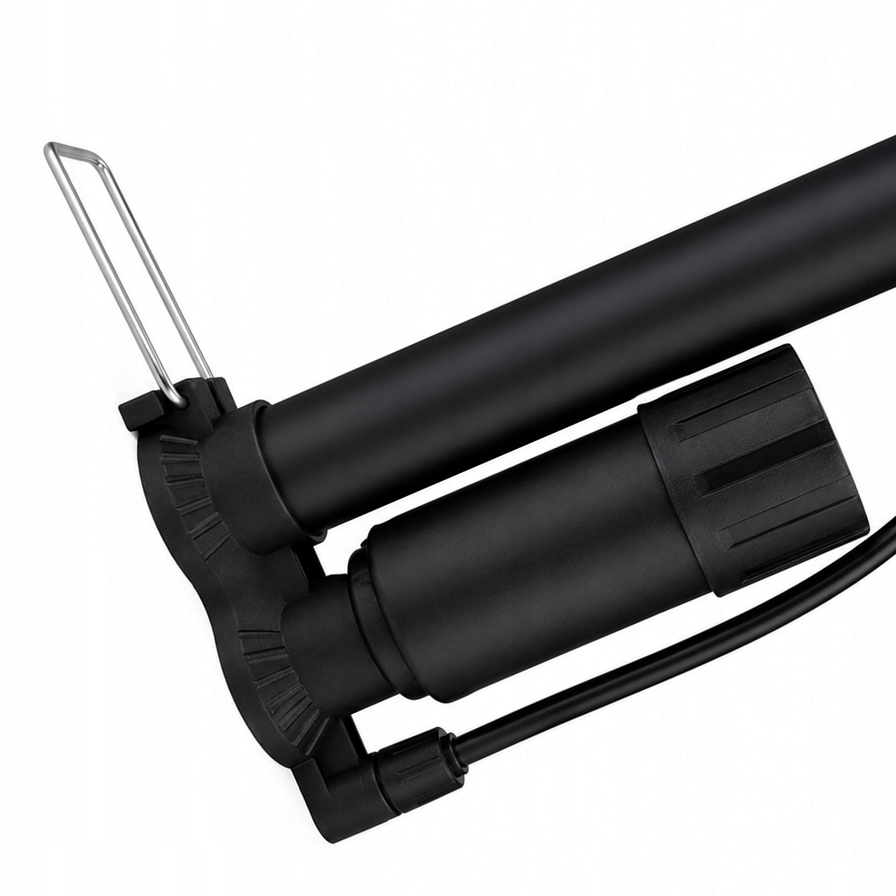 BICYCLE PUMP WITH MANUAL PRESSURE GAUGE FOR BICYCLE BALLS MATTRESSES Color black