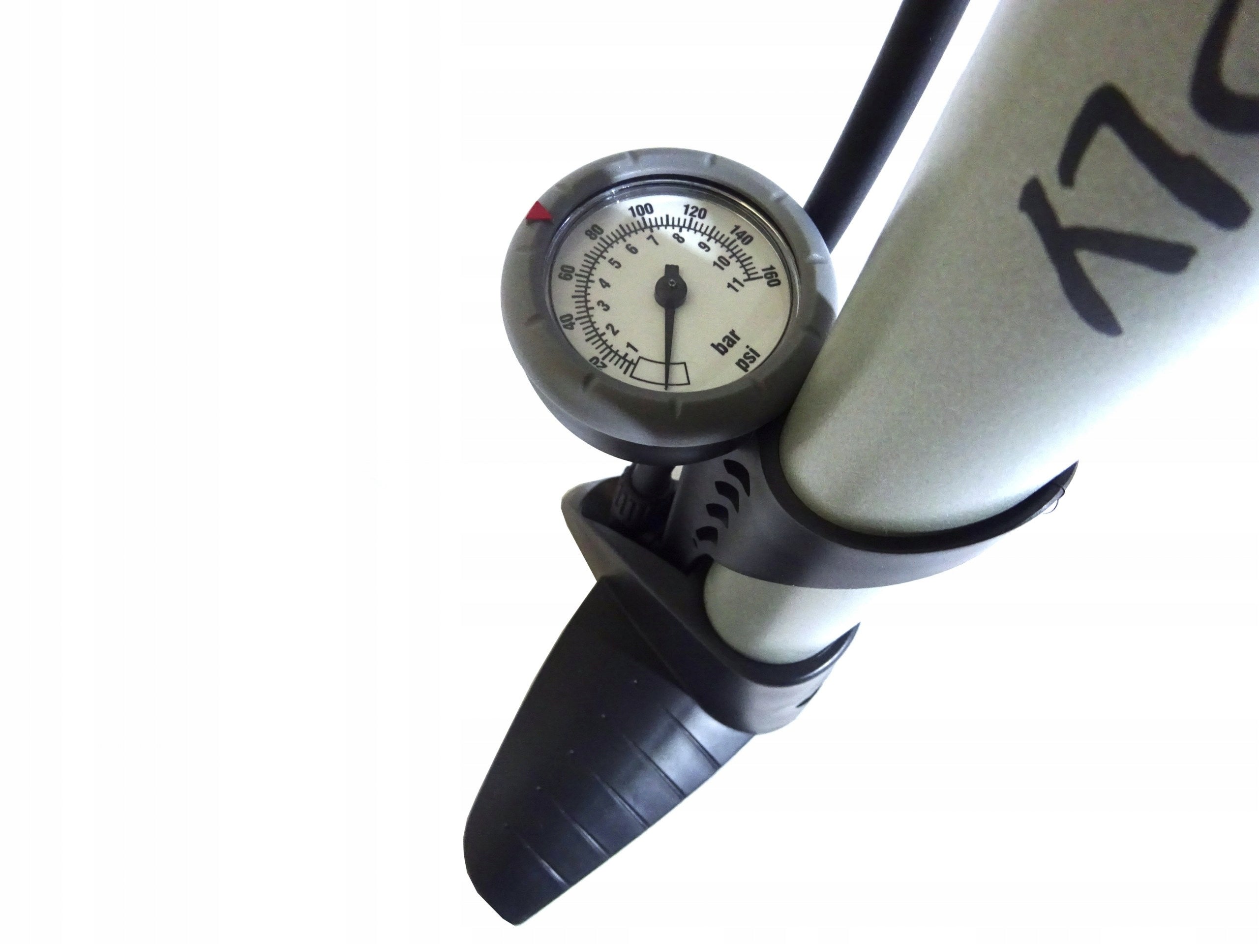 BICYCLE PUMP WITH PRESSURE GAUGE AV/FV/DV Color silver