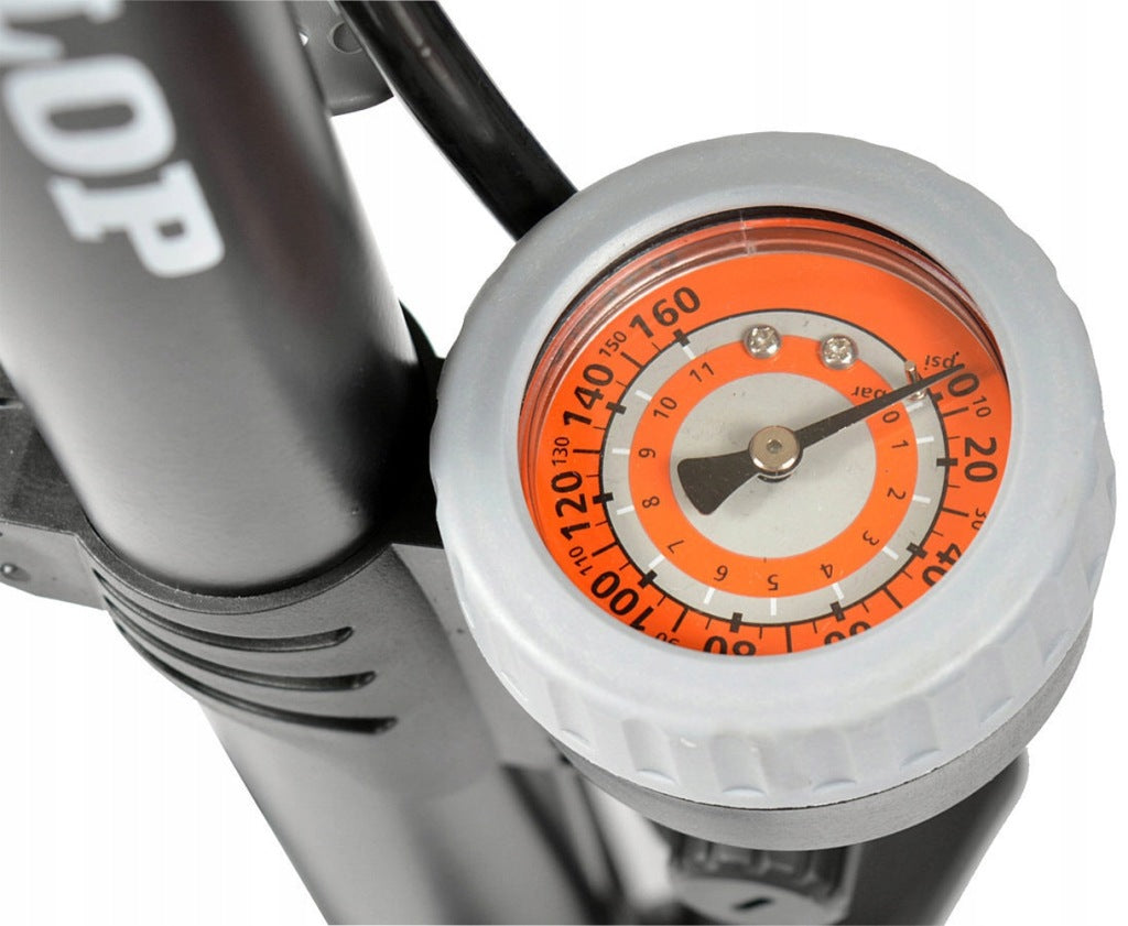 BICYCLE PUMP WITH PRESSURE GAUGE DUNLOP STATIONARY FLOOR + HOSE Kind manual