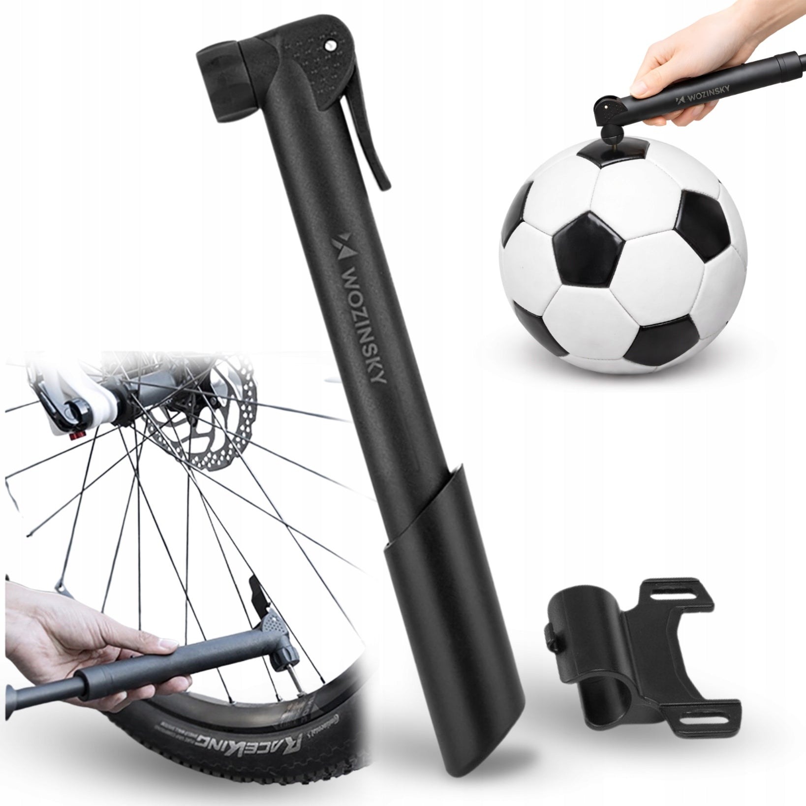 BICYCLE PUMP WOZINSKY WPR-01 - BLACK Packaging status original