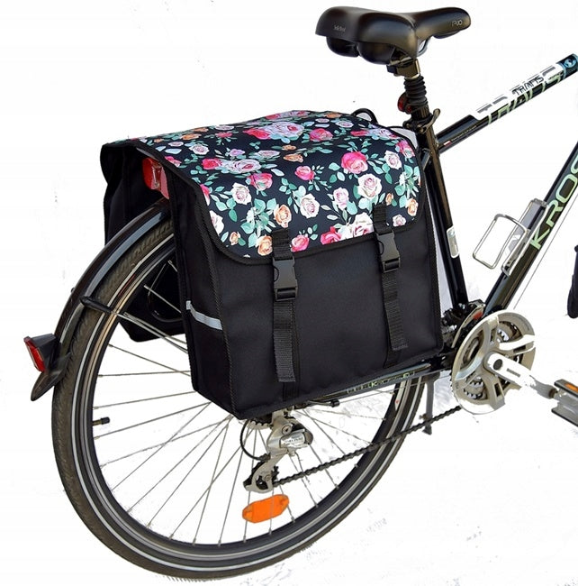 BICYCLE RACK BAG, BICYCLE POUCH 2x15L Model SAK-Róże