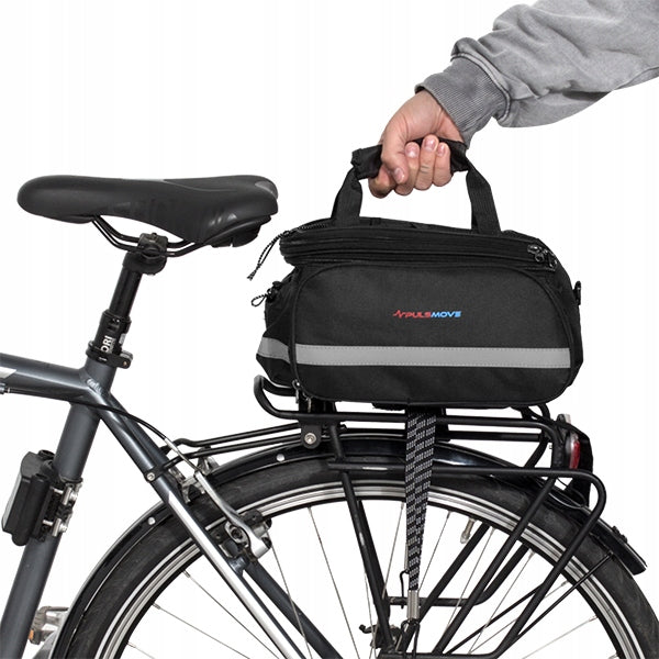 BICYCLE RACK BAG, BICYCLE POUCH PULSMOVE 32X25X18 CM CAPACIOUS 20l Color black