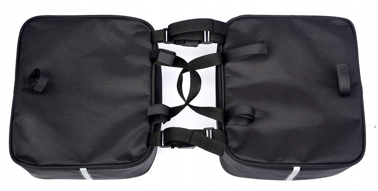 BICYCLE RACK BAG, POUCH 2x10L - black Capacity 20 l
