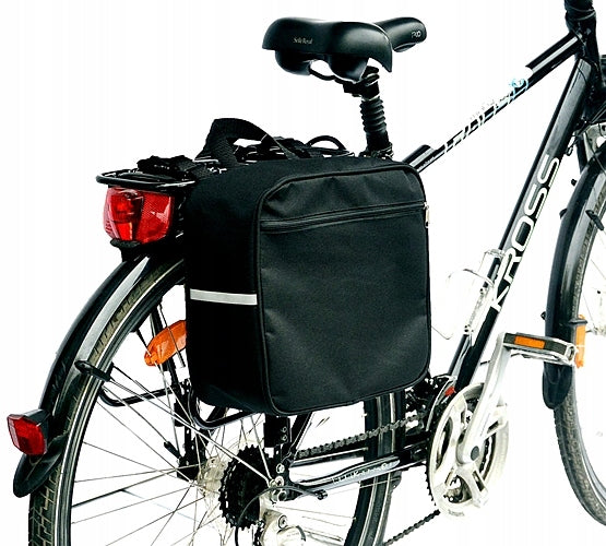 BICYCLE RACK BAG, POUCH 2x10L - black Kind rear