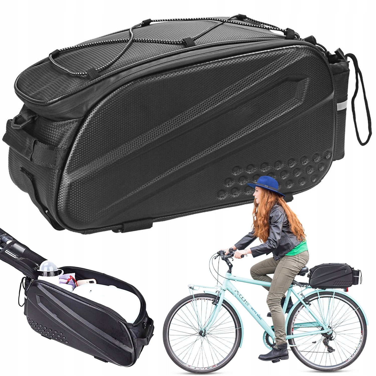 BICYCLE RACK BAG REFLECTIVE BICYCLE POUCH 10L