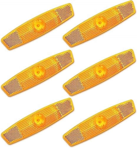BICYCLE REFLECTORS YELLOW SET OF 6 SPOKE HEADLIGHTS MTB steel Brand no brand