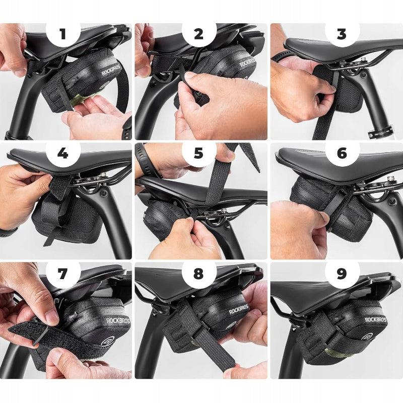BICYCLE SADDLE BAG TOOL SEAT BAG FOR CARTRIDGES 0,35L Kind rear
