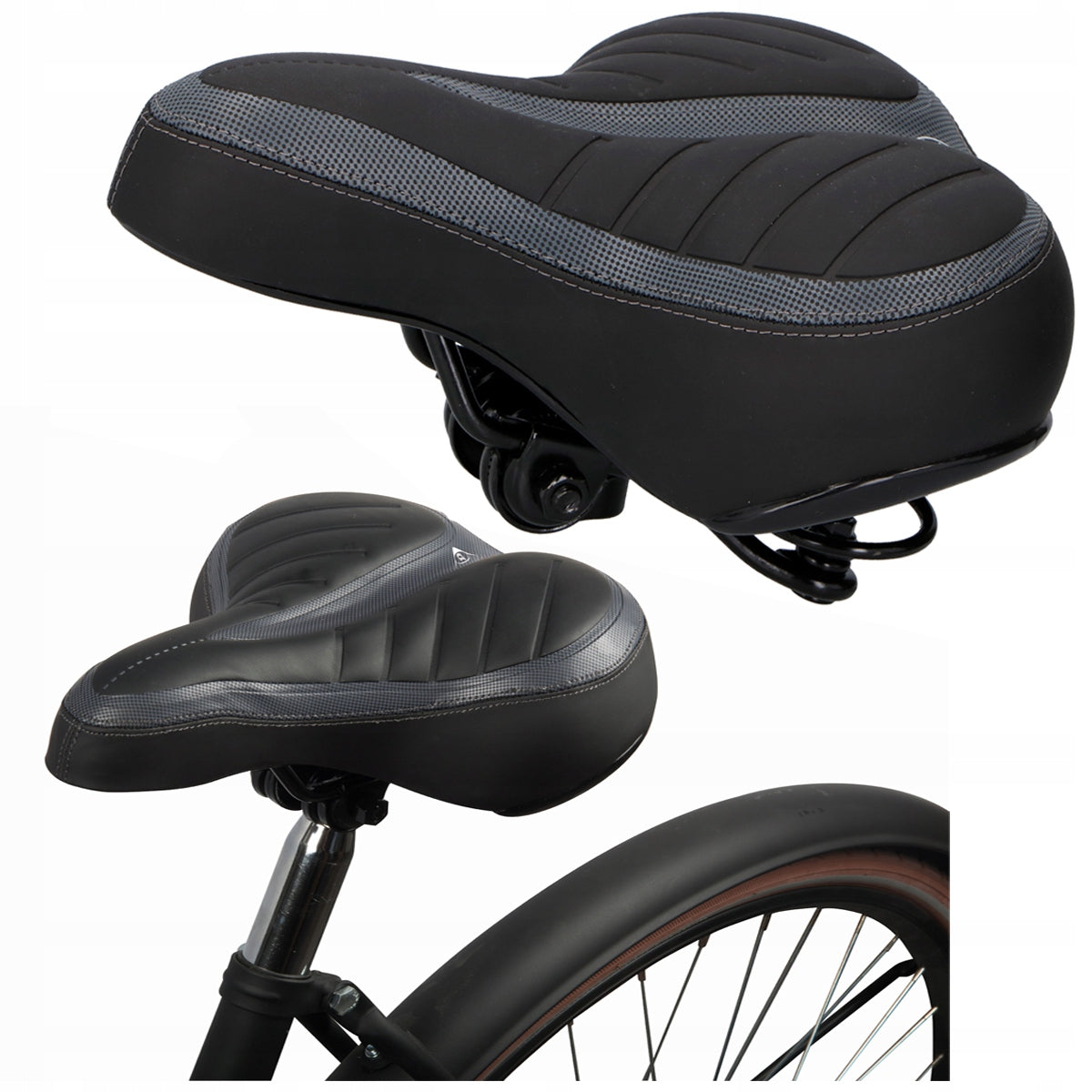 BICYCLE SADDLE Foam SOFT SPRINGS city tour Dunlop Kind city seat