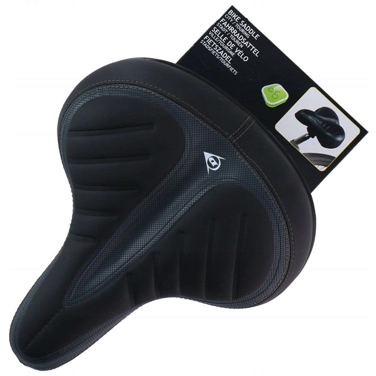 BICYCLE SADDLE Foam SOFT SPRINGS city tour Dunlop Width 210 mm