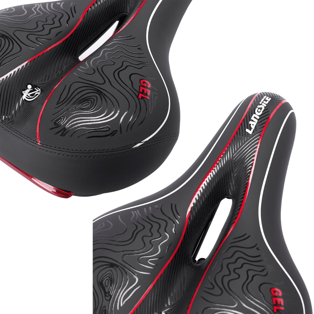 BICYCLE SADDLE GEL comfortable women's men's shock absorbers REAR LAMP Kind city seat