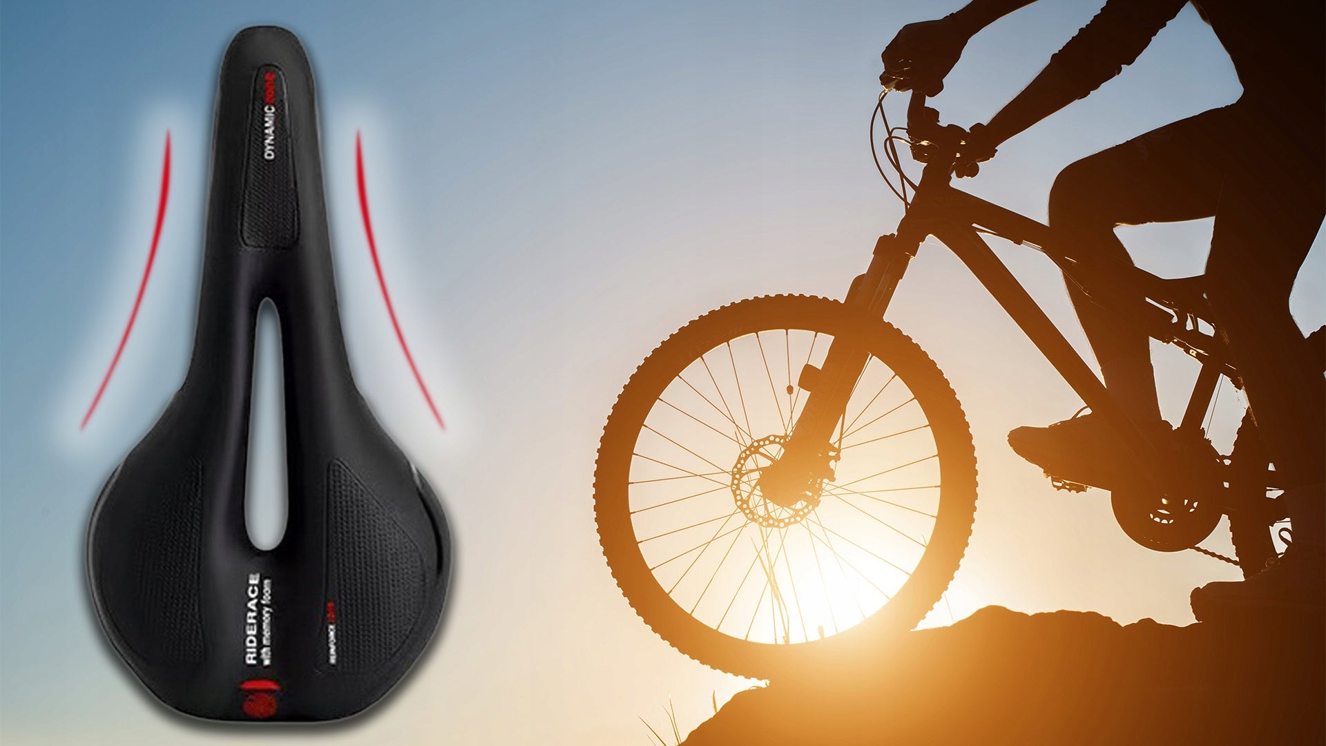 BICYCLE SADDLE SPORTS MEN'S GEL ANTI-SHOCK SADDLE FOR BIKE Width 160 mm