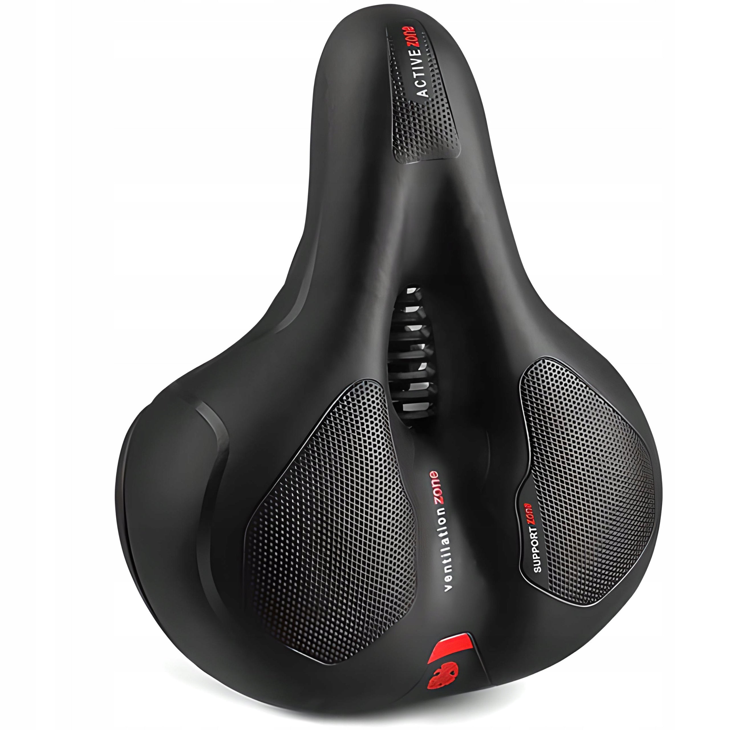BICYCLE SADDLE WITH SHOCK ABSORPTION SADDLE WIDE SOFT COMFORTABLE ERGO FOAM Color black