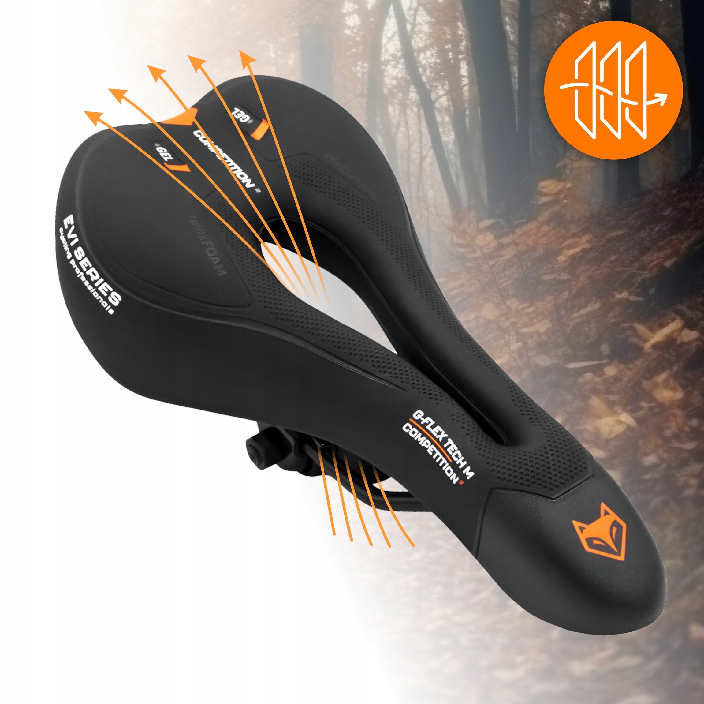BICYCLE SADDLE gel COMFORTABLE SADDLE BICYCLE soft anti-shock MTB M Manufacturer code evi_bikeseat_tech_M