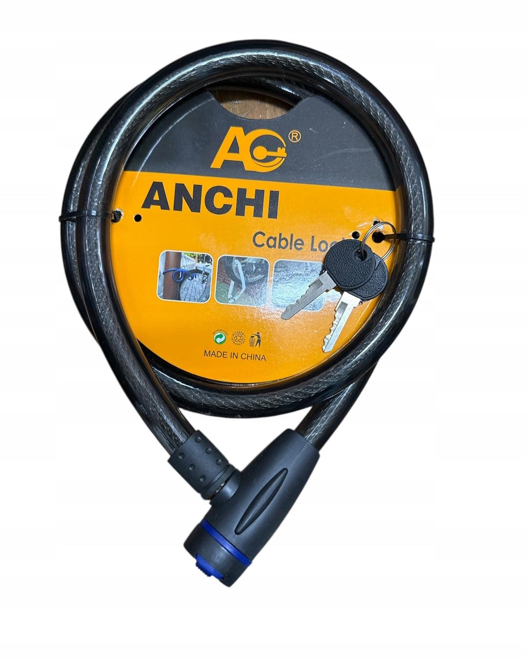 BICYCLE SAFETY CABLE 1 M WITH KEY 403G Brand no brand