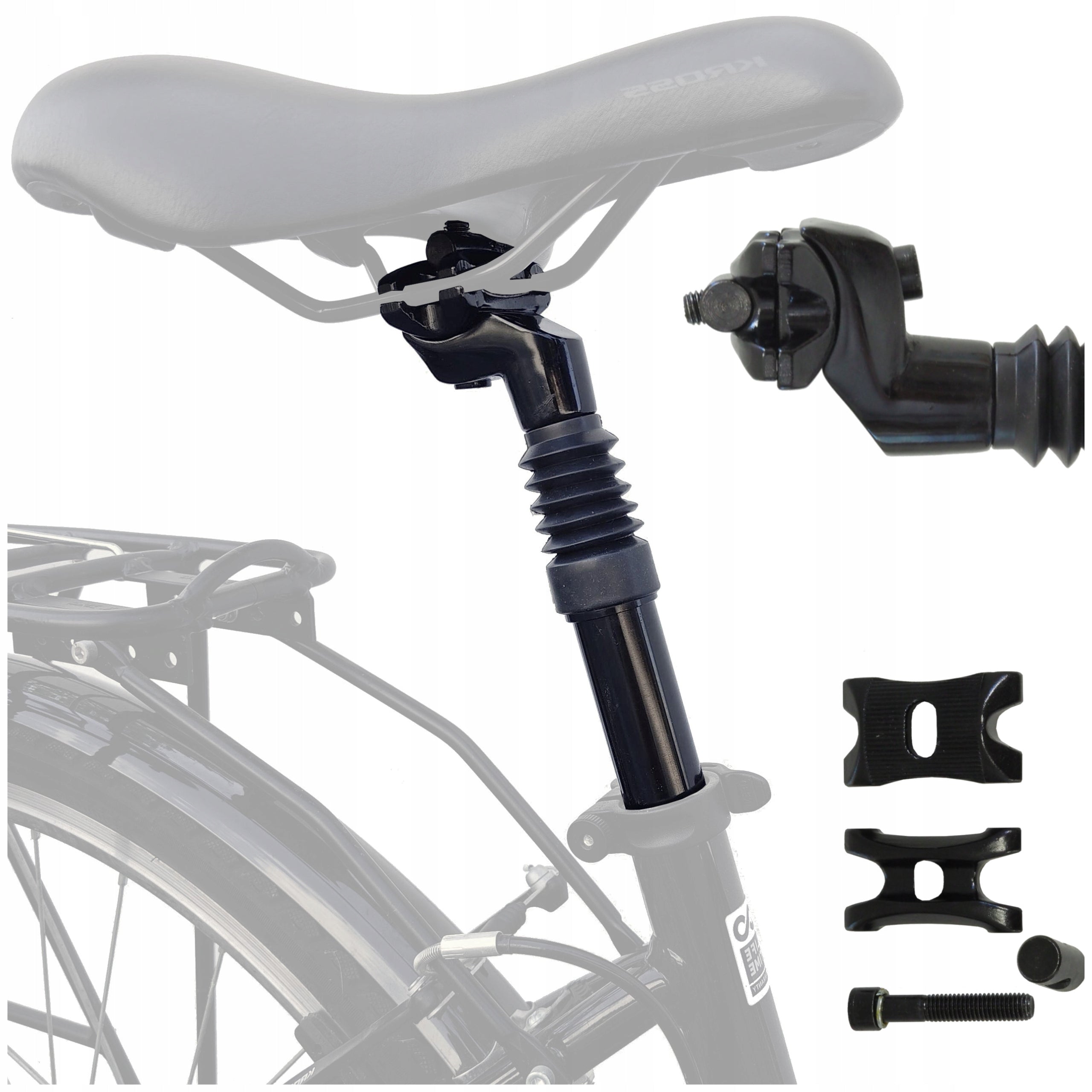 BICYCLE SEAT POST CUSHIONED VELOXO SOFTRIDE 27,2X350MM SADDLE SUPPORT