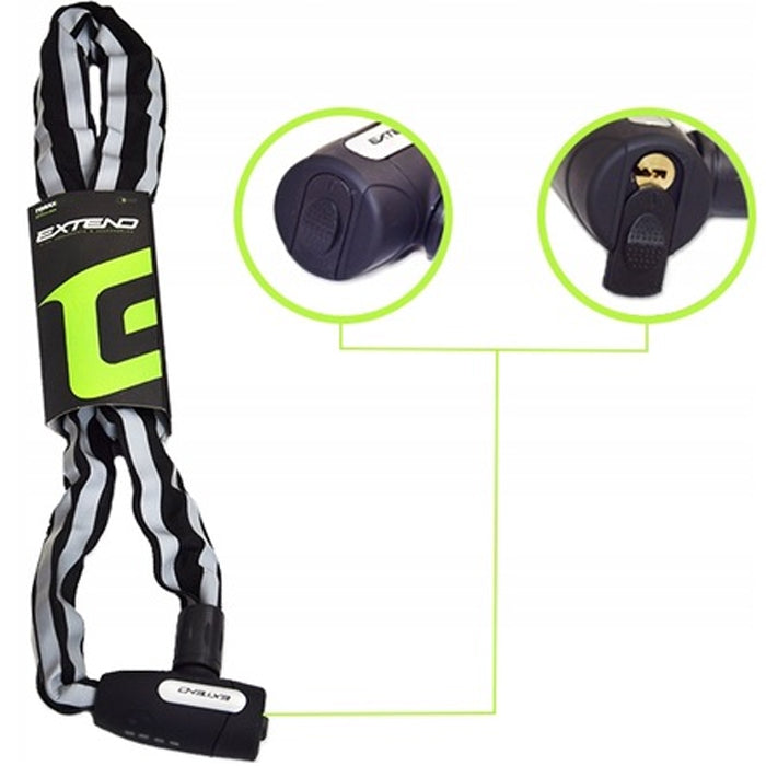 BICYCLE SECURITY CLASP 5x120 CM BICYCLE LOCK CHAIN Packaging status original