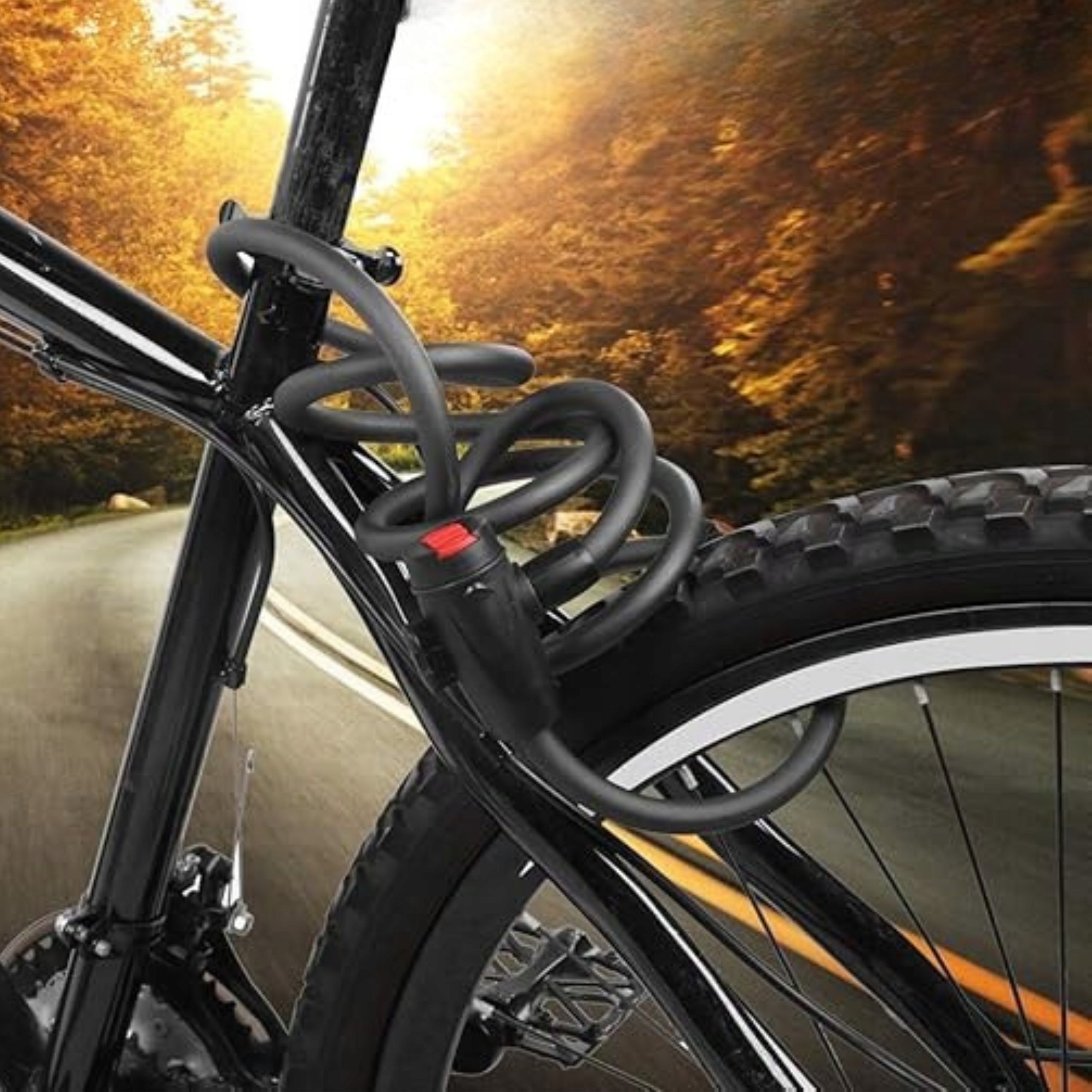 BICYCLE SECURITY LOCK FOR BICYCLE ON 2xKEY STRONG CORD Brand Manseri