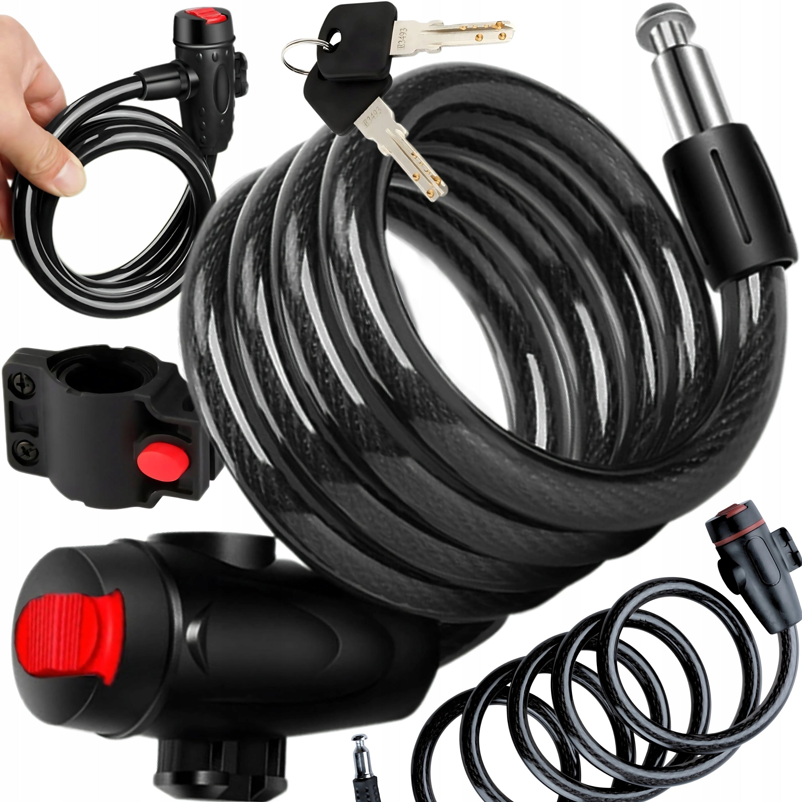 BICYCLE SECURITY LOCK FOR BICYCLE ON 2xKEY STRONG CORD