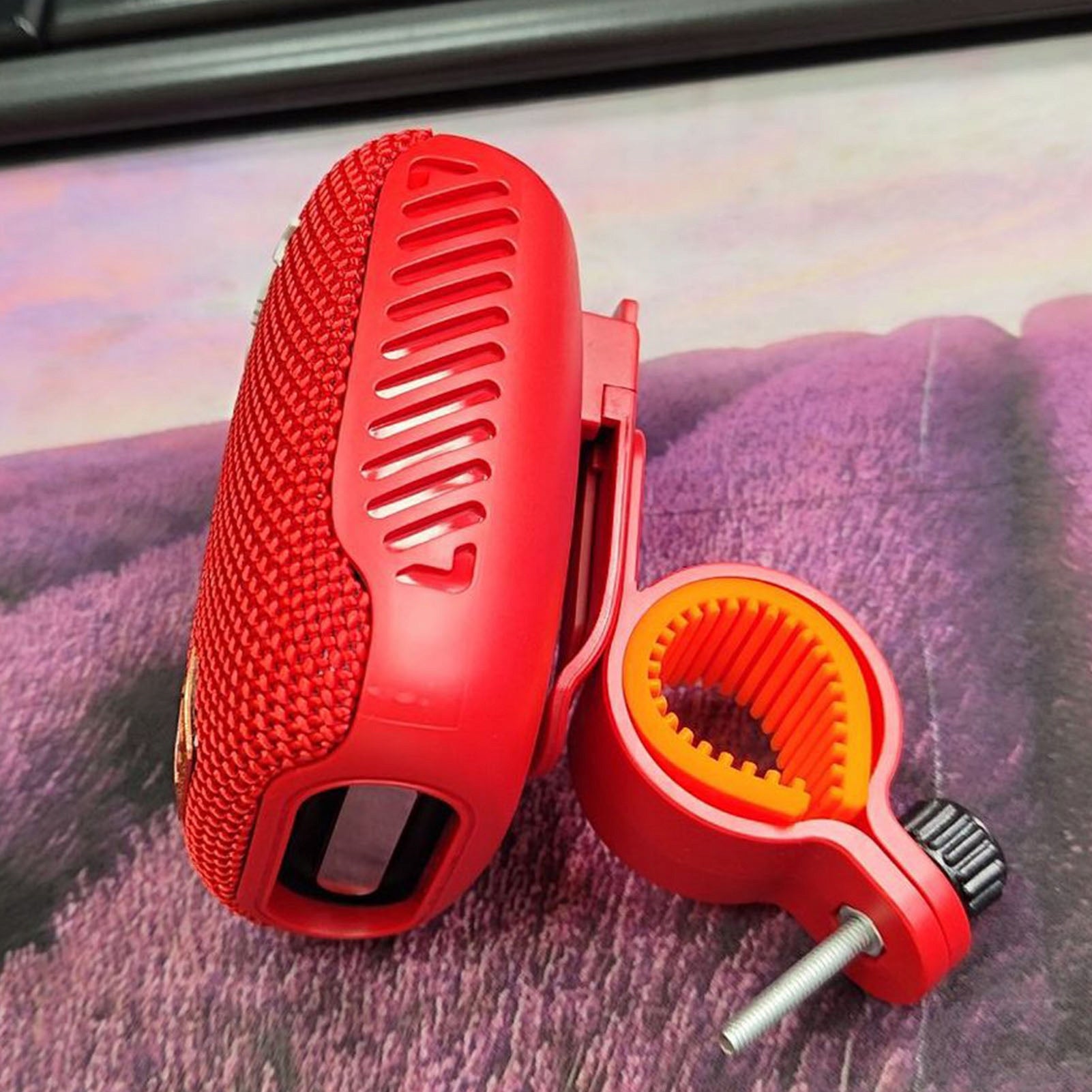 BICYCLE SPEAKER WATERPROOF BLUETOOTH 5.0 HORN RADIO FM RED Model other