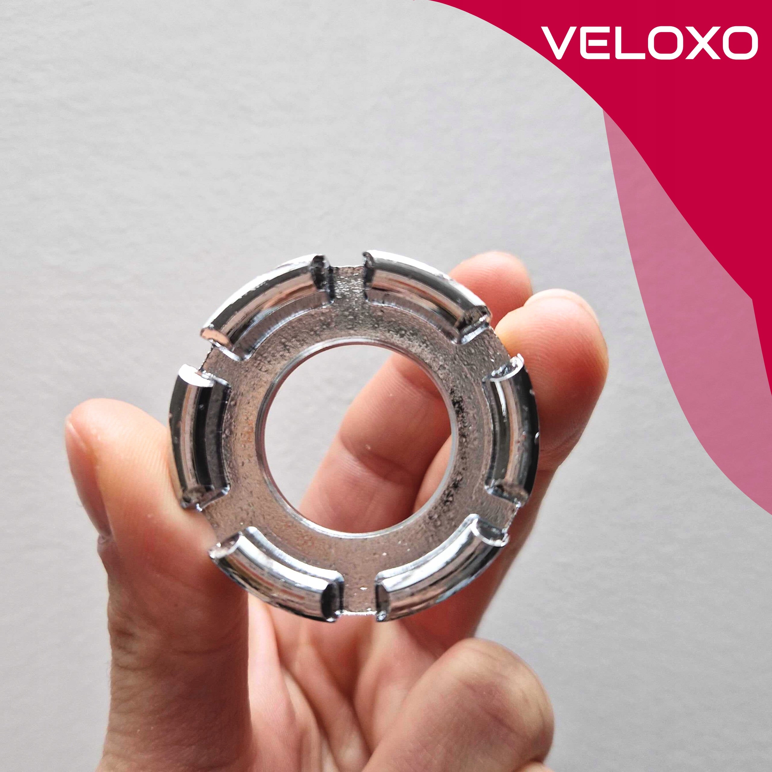 BICYCLE SPOKE WRENCH FOR WHEEL CENTERING VELOXO VL069 SILVER Model VL069 klucz do centrowania kół koła uniwersalny