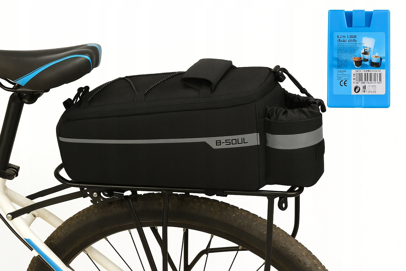 BICYCLE THERMAL BAG FOR TRUNK arm pannier 7L bicycle + cooling cartridge