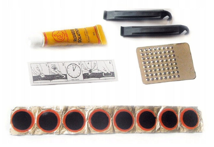 BICYCLE TIRE REPAIR KIT PATCHES REUSABLE GLUE FOR INNER TUBES SET Brand no brand