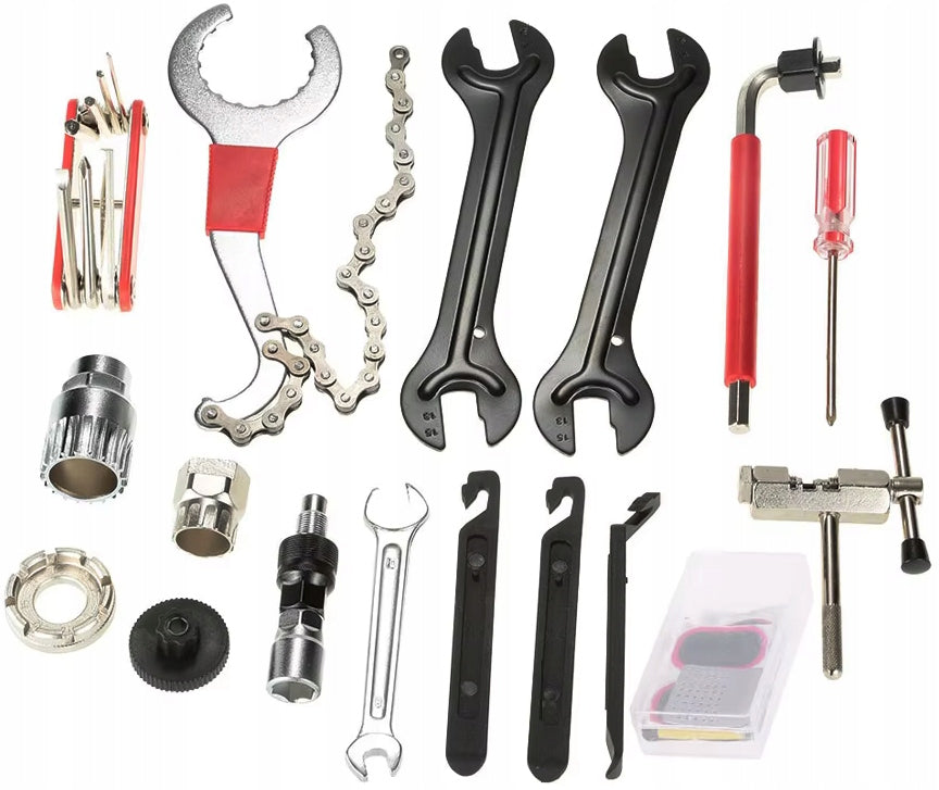 BICYCLE TOOLS IN SUITCASE 17 ELEMENTS SERVICE SET KEYS FOR BIKE Manufacturer code 6002130R