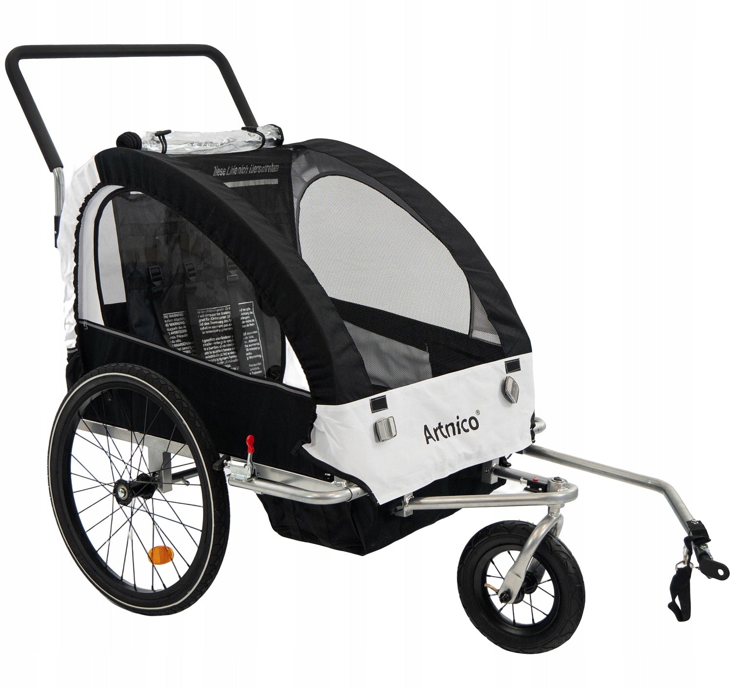 BICYCLE TRAILER 3in1 for children folding SHOCK ABSORPTION WHEEL 360 BLACK Packaging status original