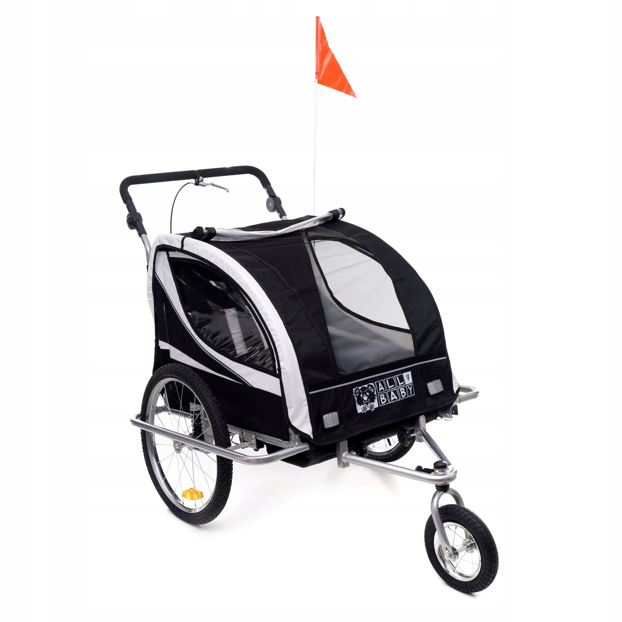 BICYCLE TRAILER CUSHIONED FOLDING AL03 LED WHITE Maximum load 40 kg