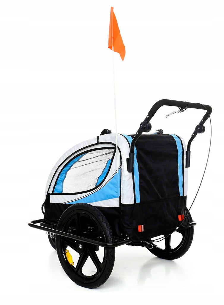 BICYCLE TRAILER CUSHIONED FOLDING AL04 LED PAINTING 3 COLORS For for kids