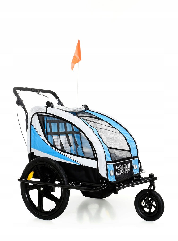 BICYCLE TRAILER CUSHIONED FOLDING AL04 LED PAINTING 3 COLORS Model AL04