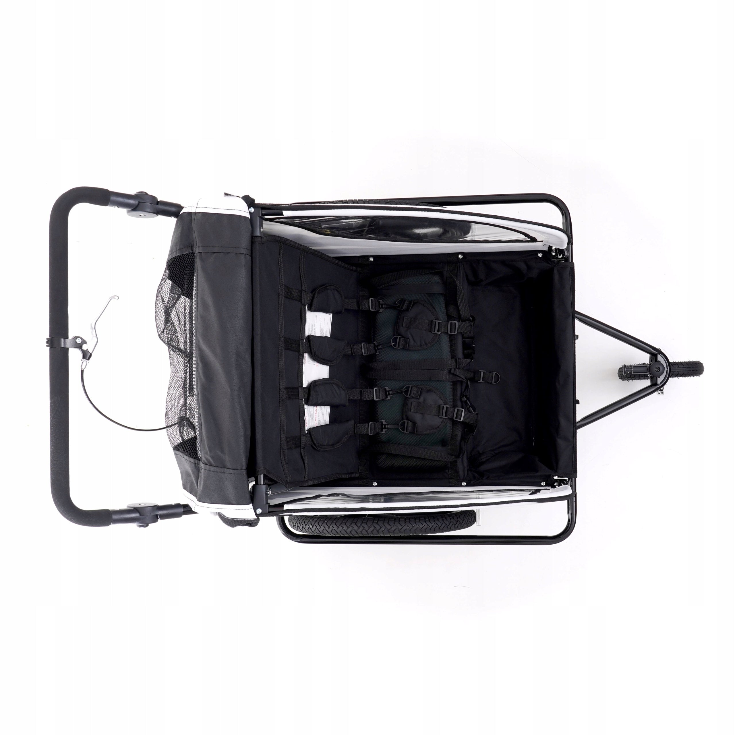 BICYCLE TRAILER CUSHIONED FOLDING AL04 WHITE LED For for kids
