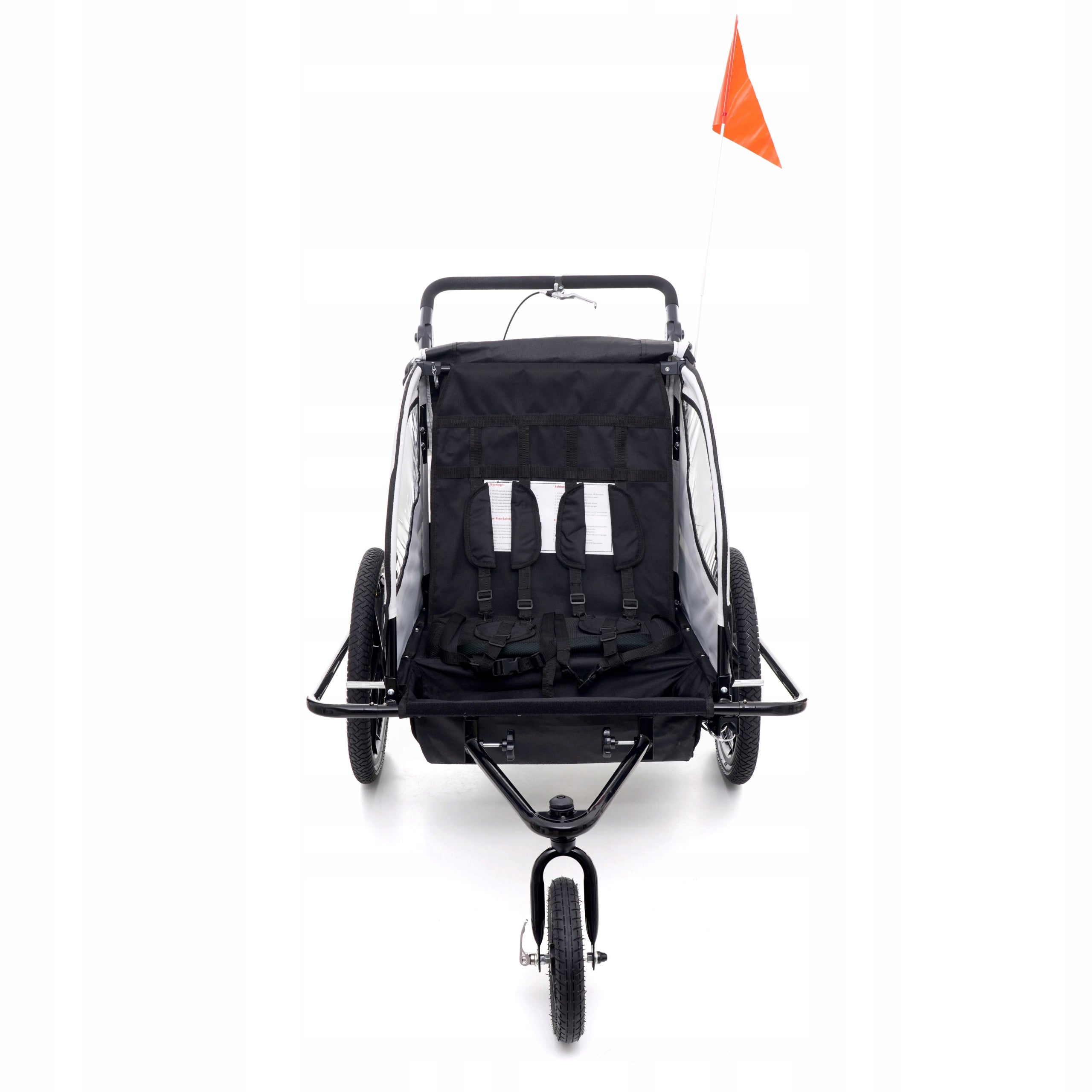 BICYCLE TRAILER CUSHIONED FOLDING AL04 WHITE LED Model AL04 BIAŁA