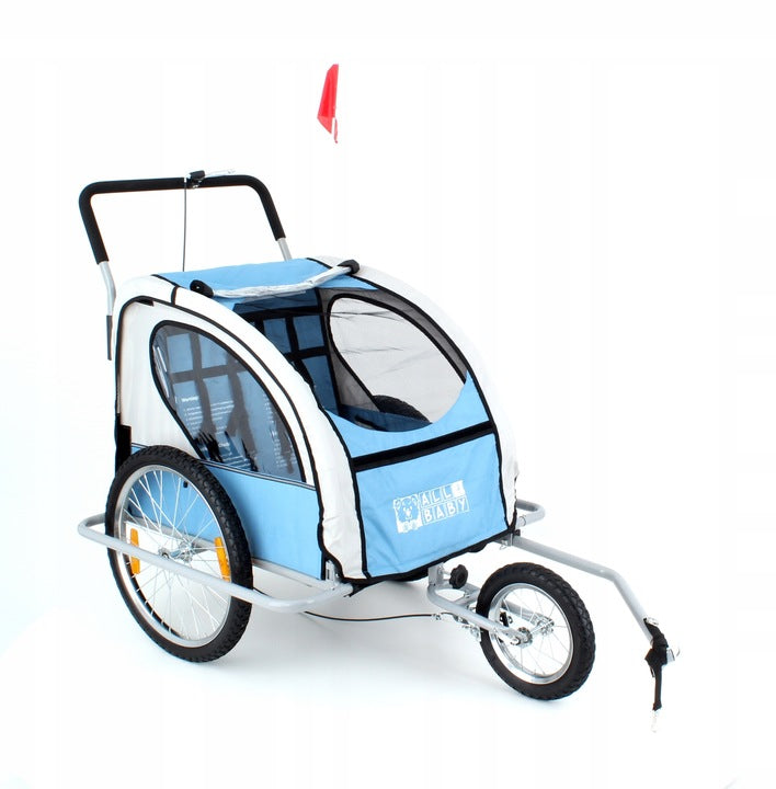 BICYCLE TRAILER FOR CHILDREN FOLDING AL01 LED BLUE