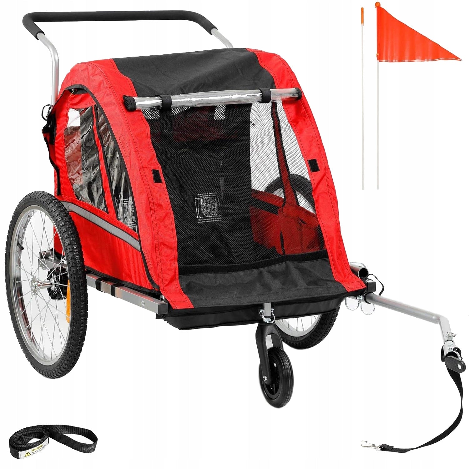BICYCLE TRAILER FOR CHILDREN FOLDING RUNNING TROLLEY 2in1 Sepnine up to 40kg For for kids