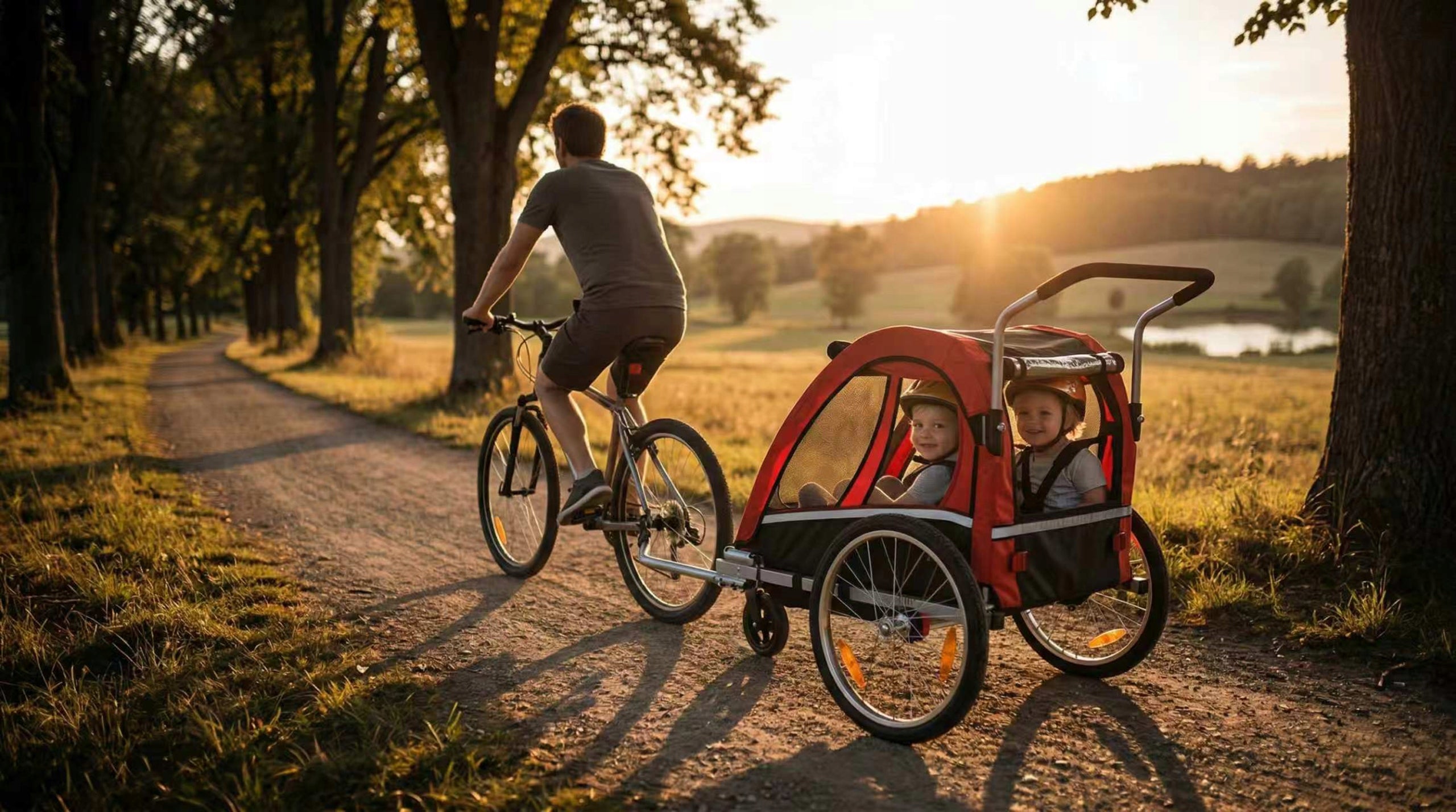 BICYCLE TRAILER FOR CHILDREN FOLDING RUNNING TROLLEY 2in1 Sepnine up to 40kg Manufacturer code 4027737462174