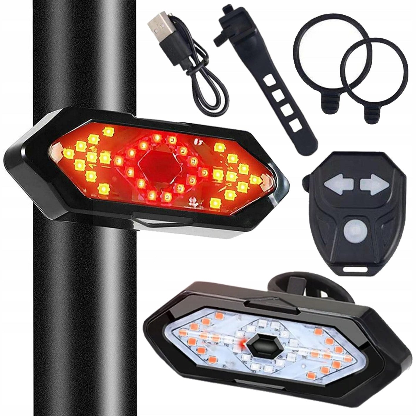BICYCLE TURN SIGNAL LAMP REAR LED REMOTE CONTROL LIGHTING BLINKER FOR BIKE V2