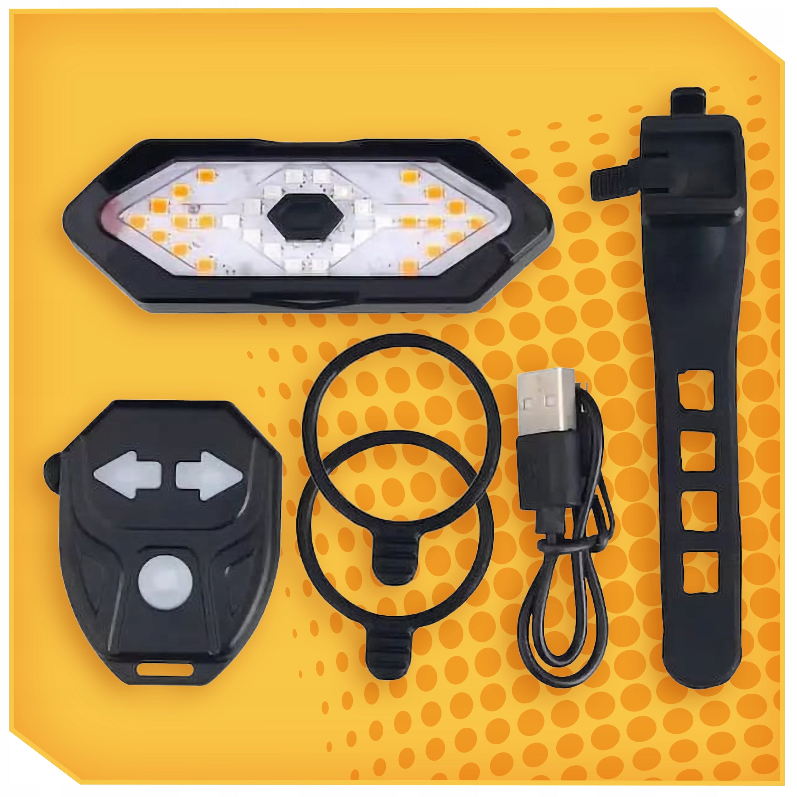 BICYCLE TURN SIGNALS SIGNALING REAR LED REMOTE CONTROL LIGHTING BLINKER BIKE Manufacturer code KIER-R